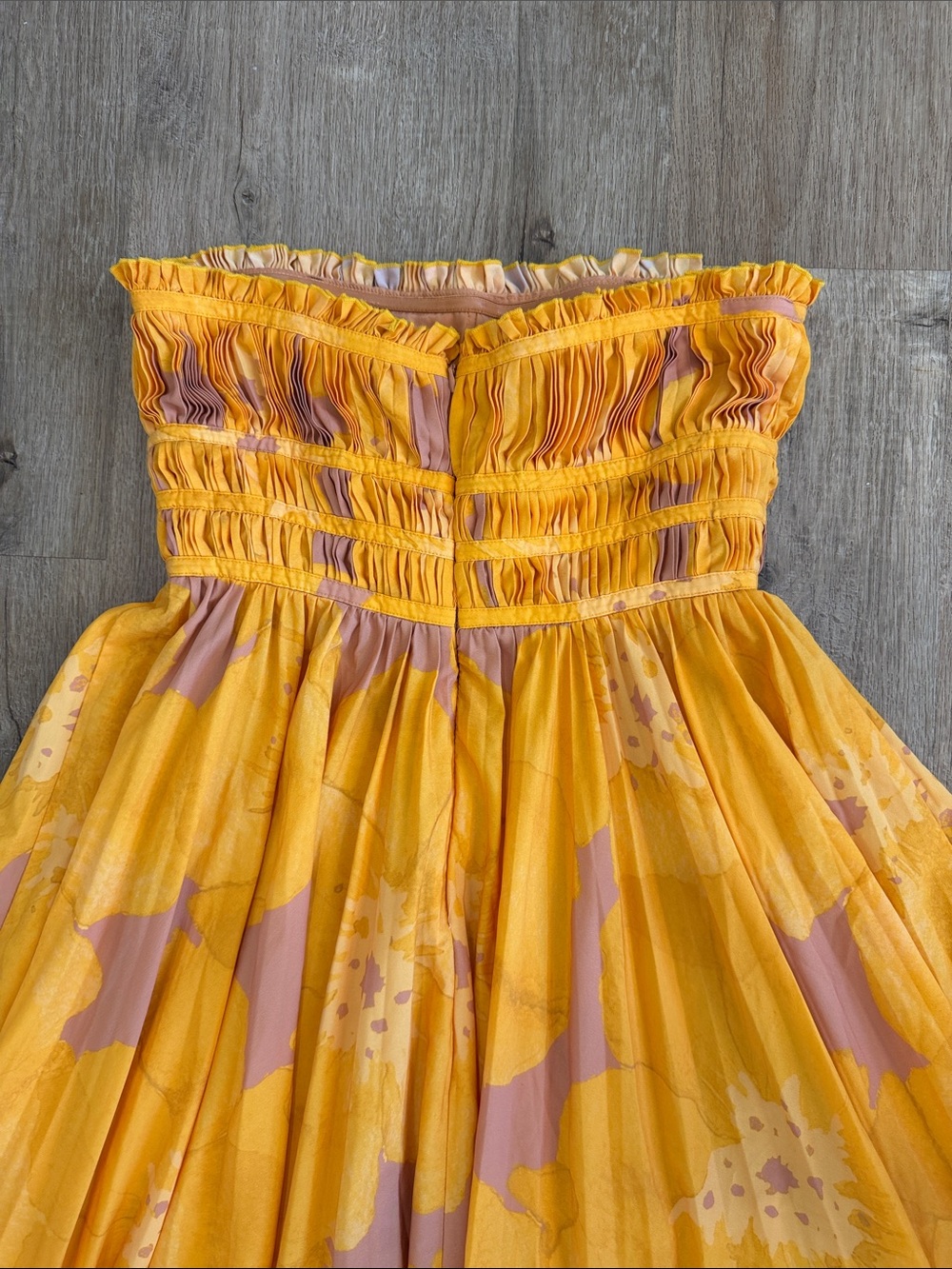 Slate & Willow Strapless Pleated Maxi Dress - Picture 12 of 16